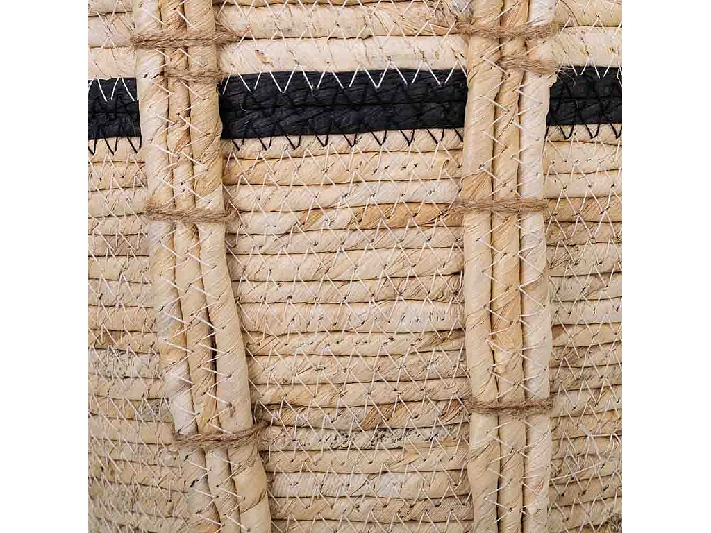 Navicella in fibra naturale marrone 26x26x22h