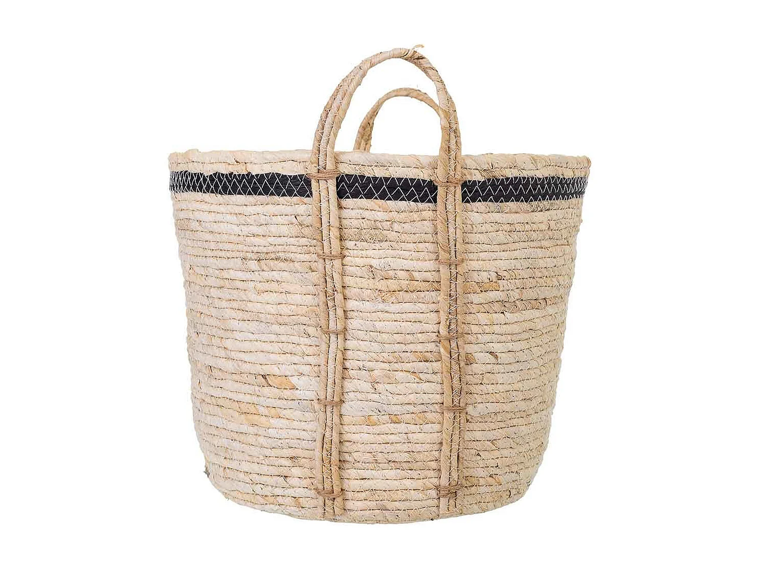 Alcofa de fibra natural marrom 36x36x30