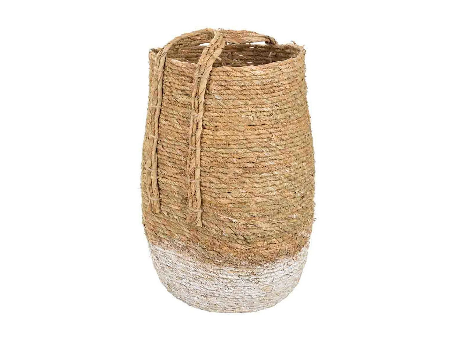 Alcofa de fibra natural marrom 27x37x60