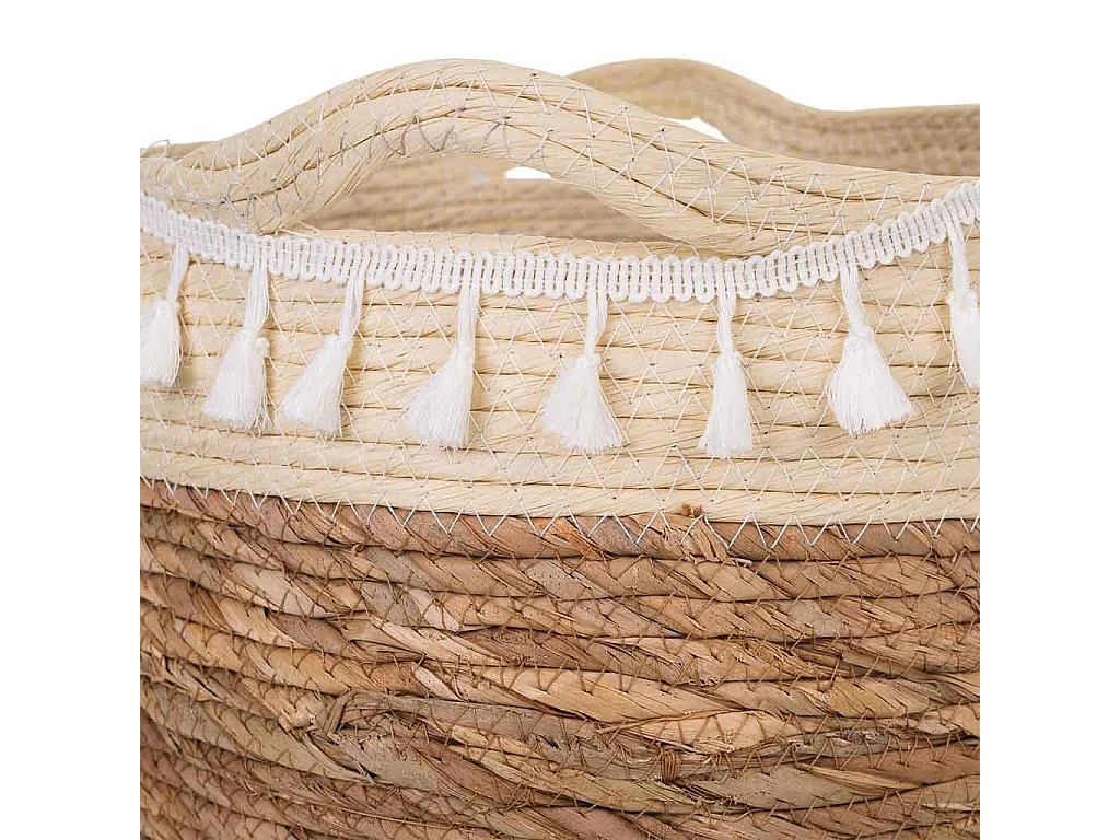 Alcofa de fibra natural marrom 31x31x27