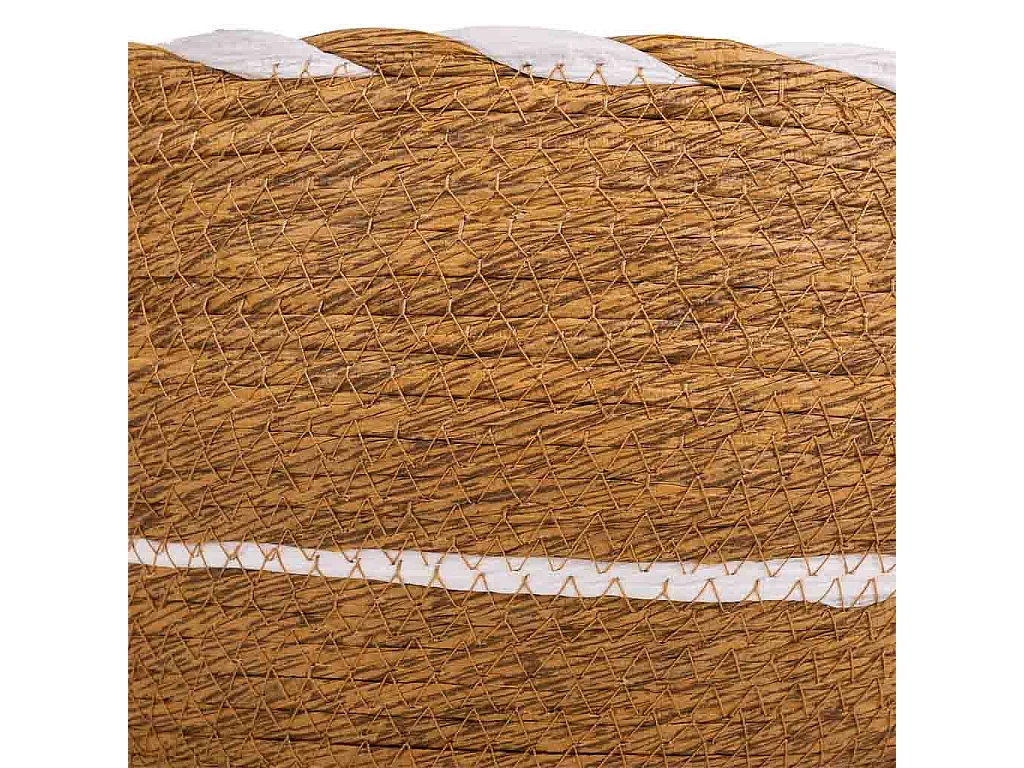 Capazo fibra natural tejido artesanal marrón 30x18x26