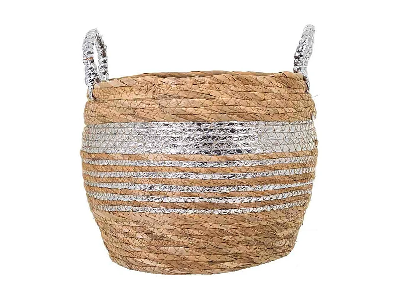 Braune Babywanne aus Naturfaser, 28x28x24h cm