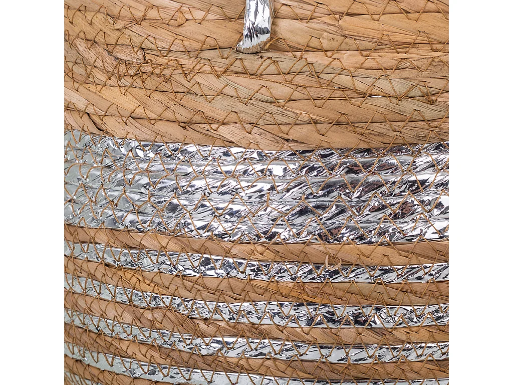 Navicella in fibra naturale marrone 28x28x24h