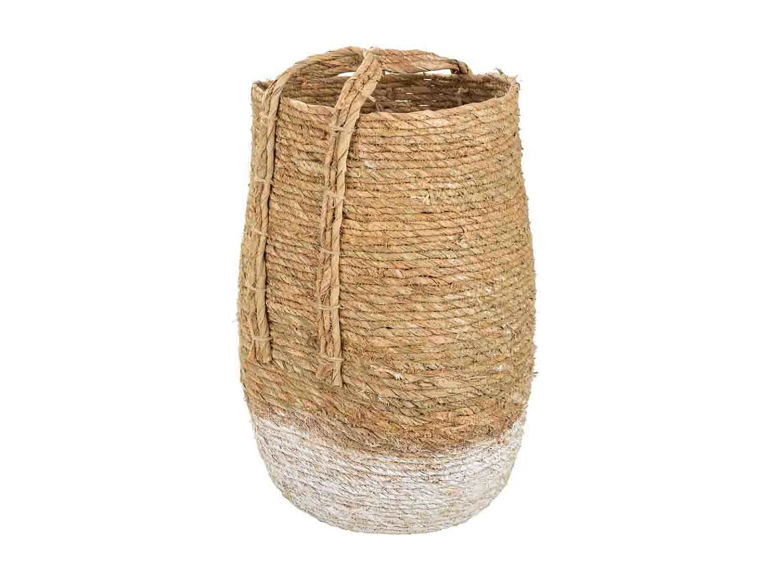 Alcofa de fibra natural marrom 27x33x48