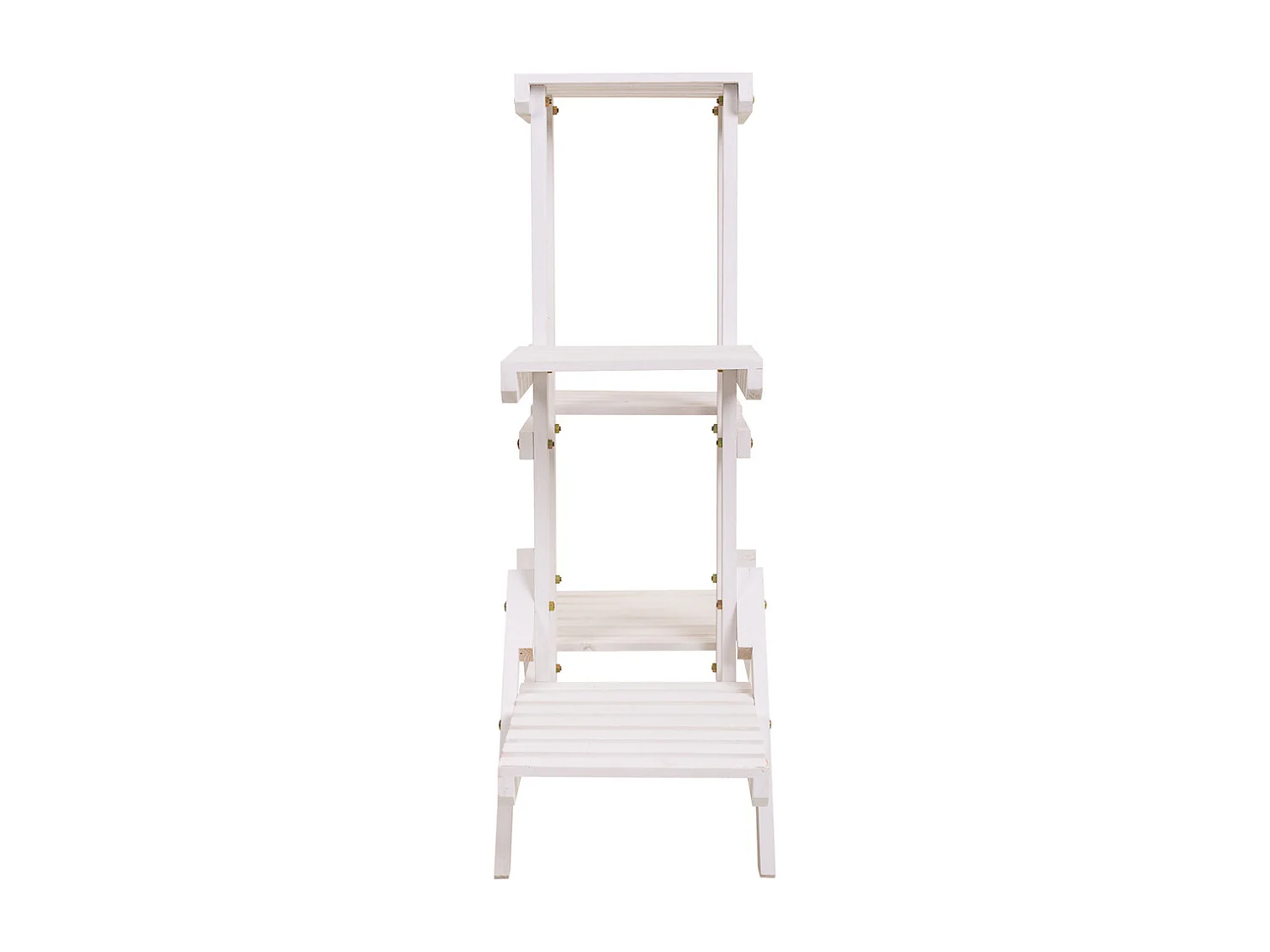 Estantería expositor de madera blanca 70x27x77