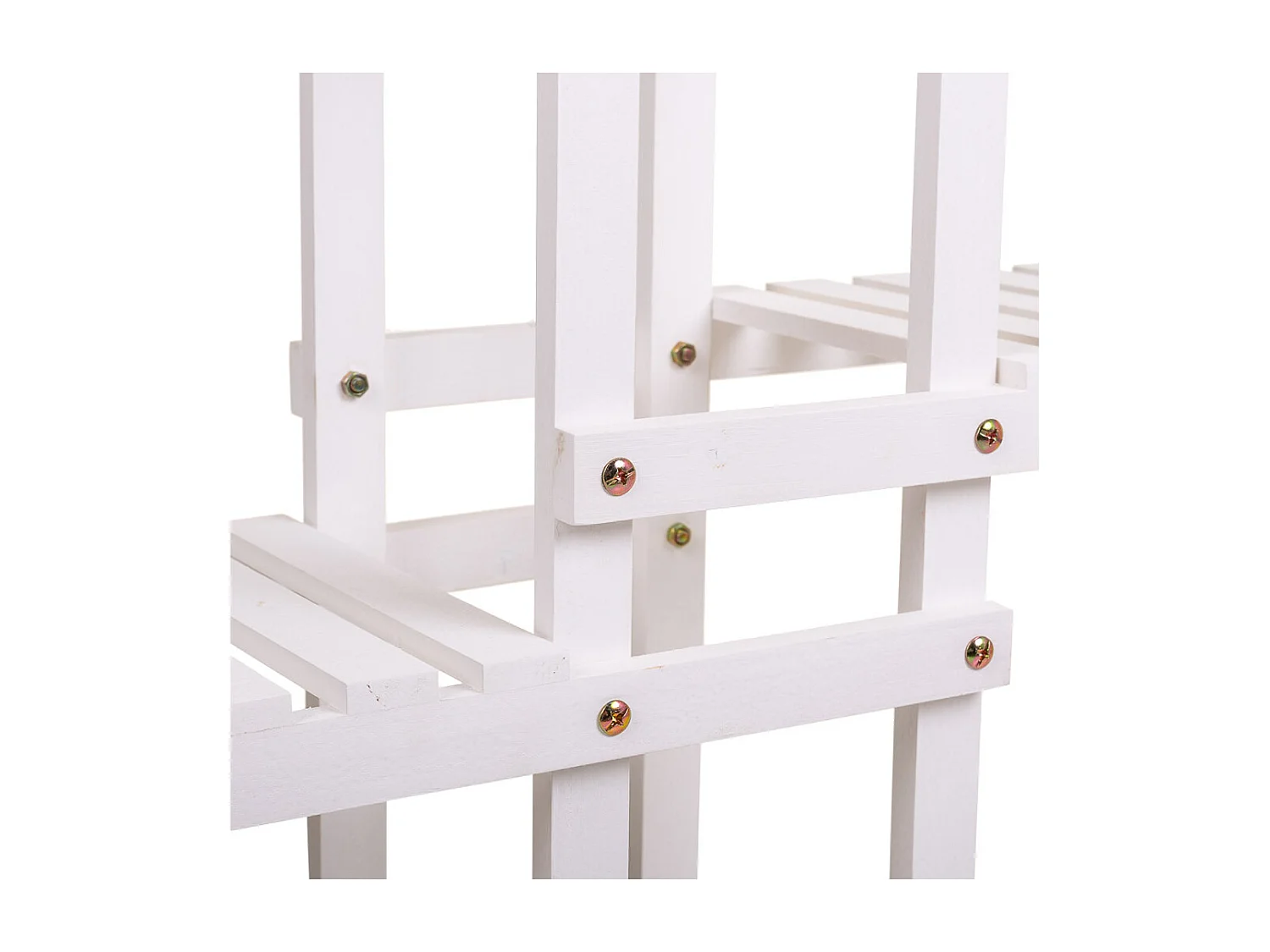 Estantería expositor de madera blanca 70x27x77