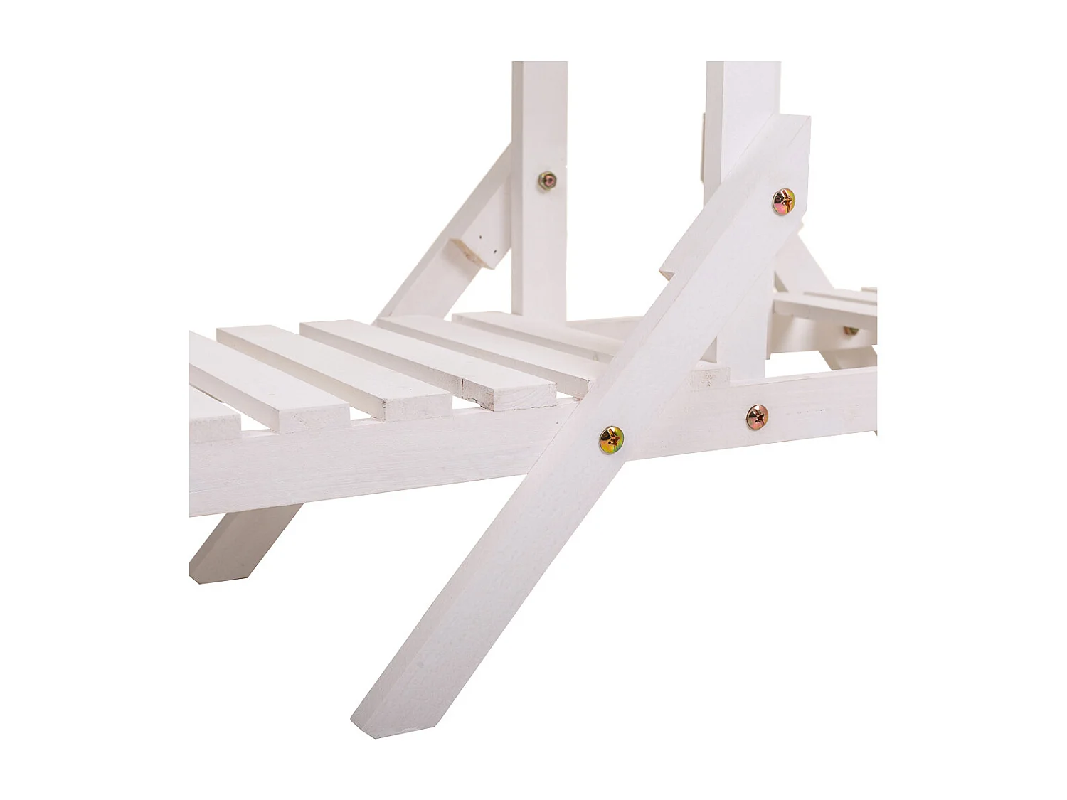 Estantería expositor de madera blanca 70x27x77