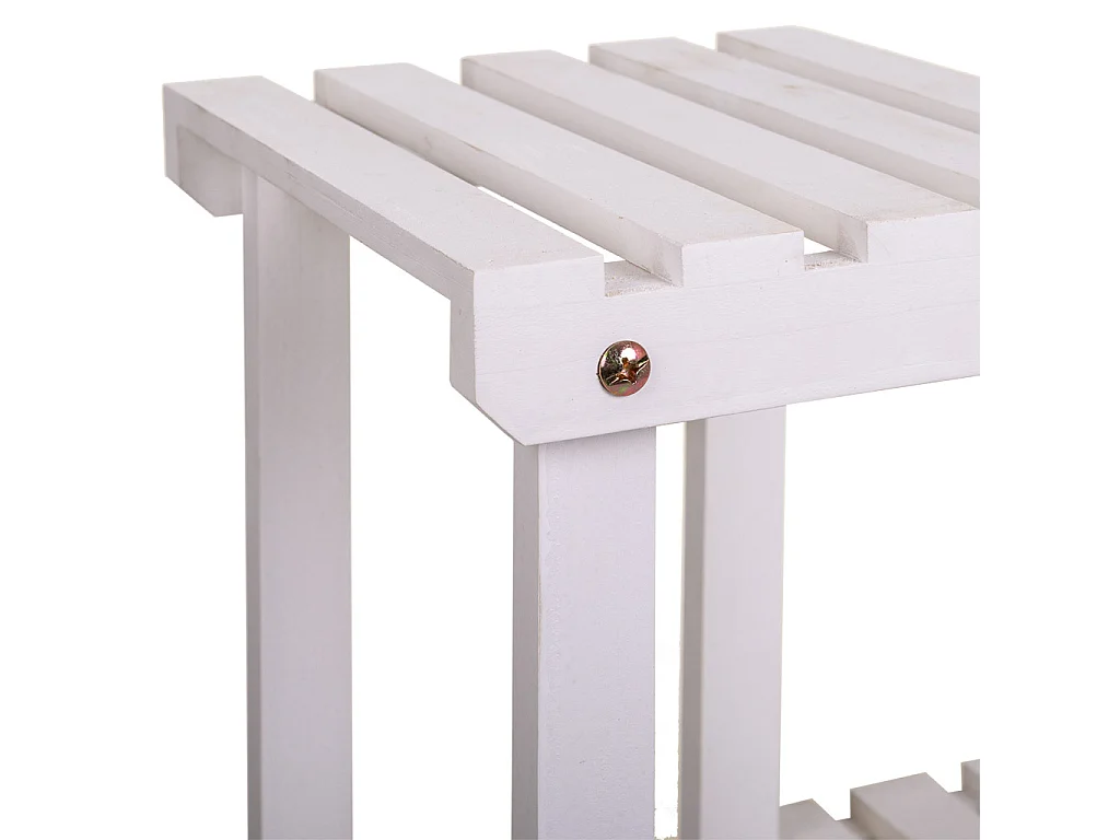 Weißes Holzregal 70x27x77h cm