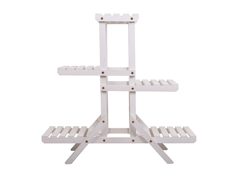 Weißes Holzregal 70x27x77h cm