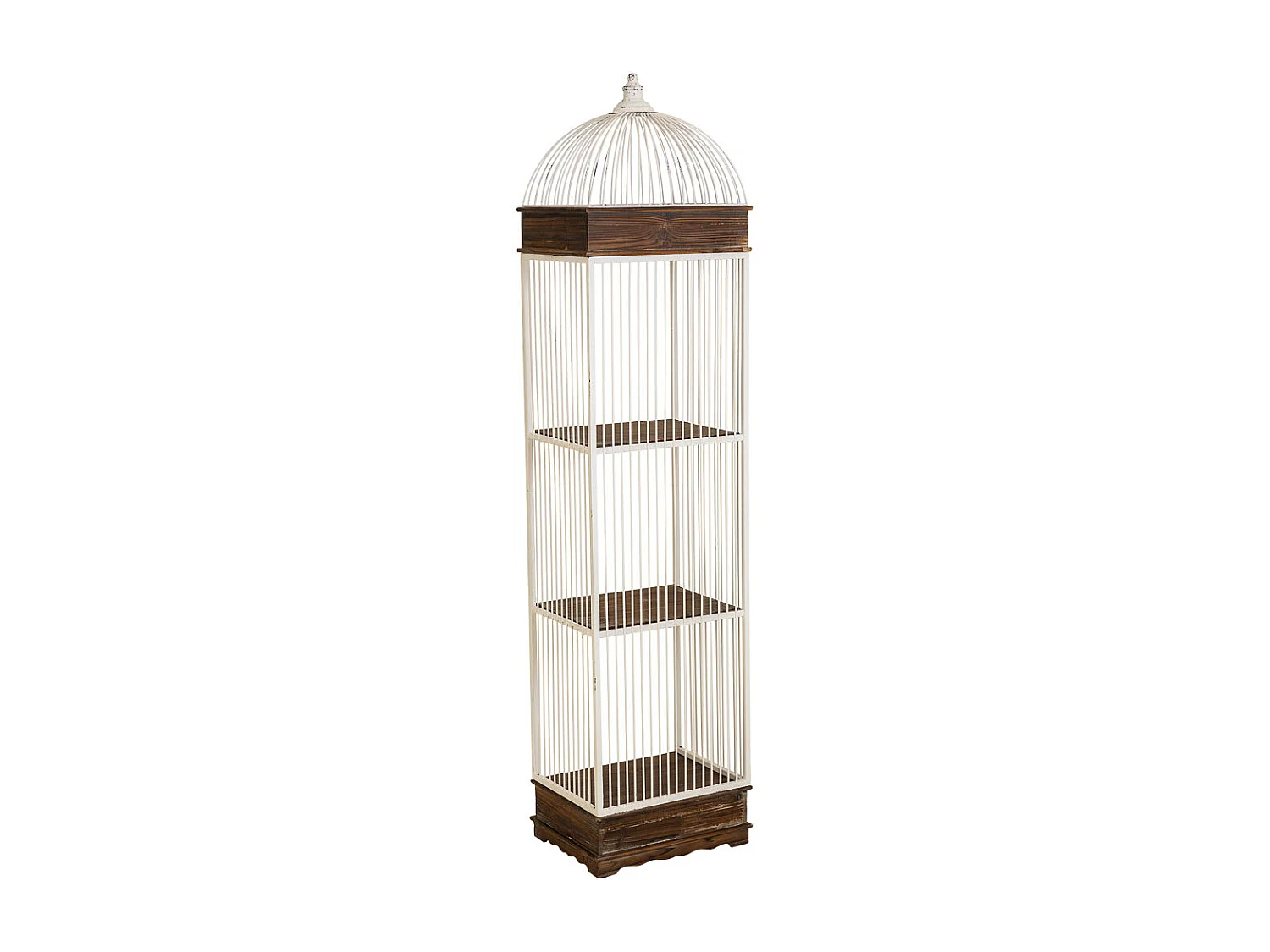 Estante, madeira+metal, 3 prateleiras e 1 gaveta branca 41x31x172h cm
