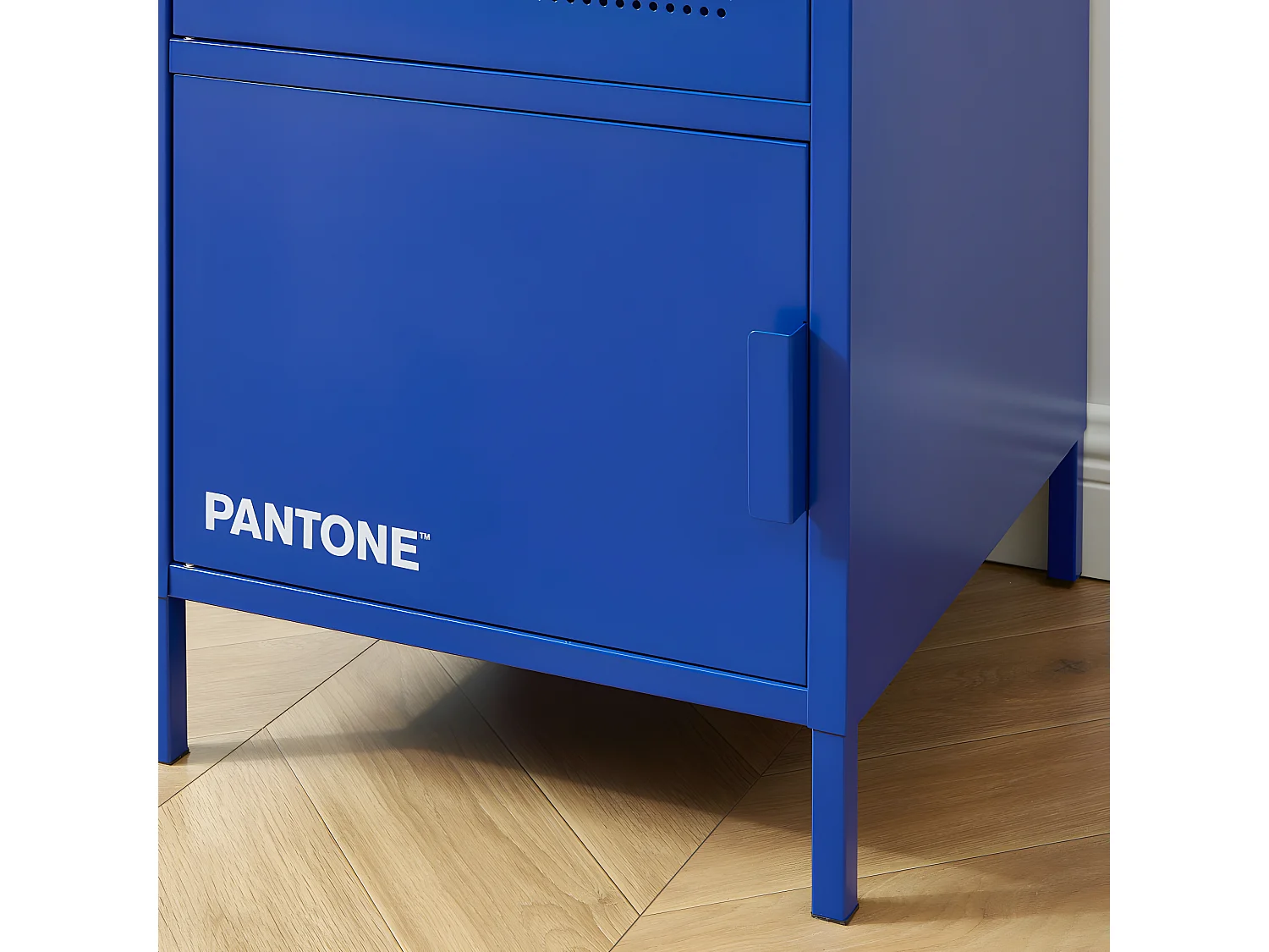 Nino - Colonne de rangement 2 portes en métal PANTONE H180cm - Bleu électrique