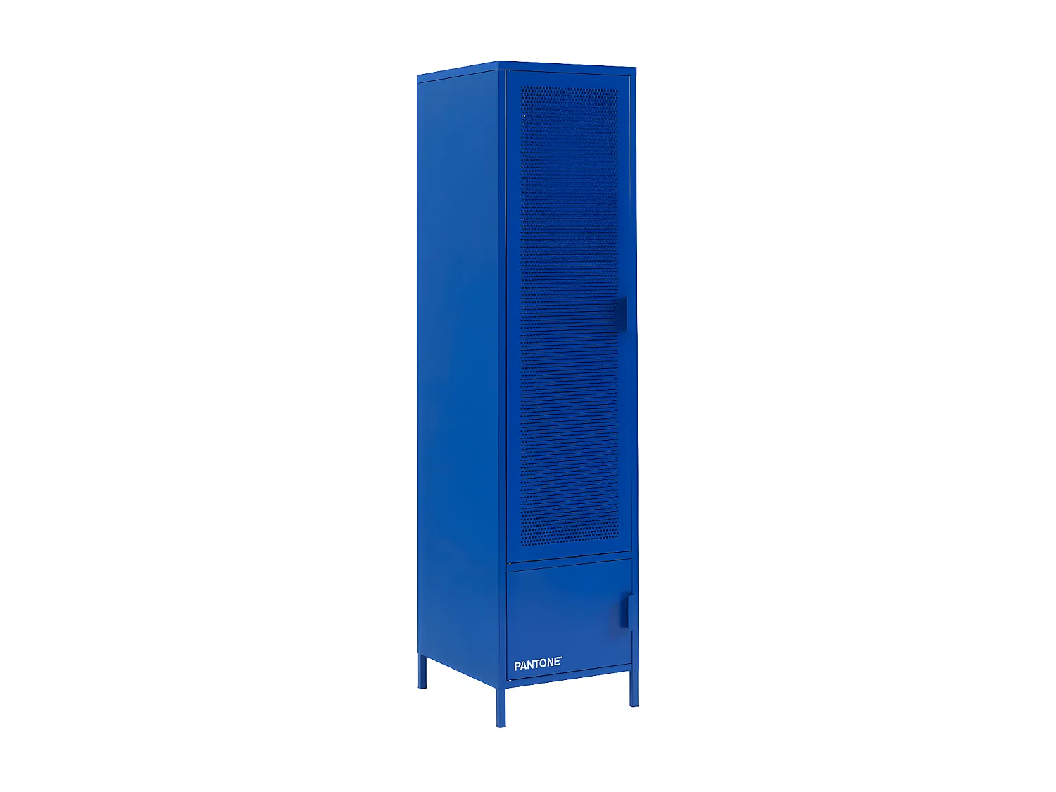 Nino - Colonne de rangement 2 portes en métal PANTONE H180cm - Bleu électrique