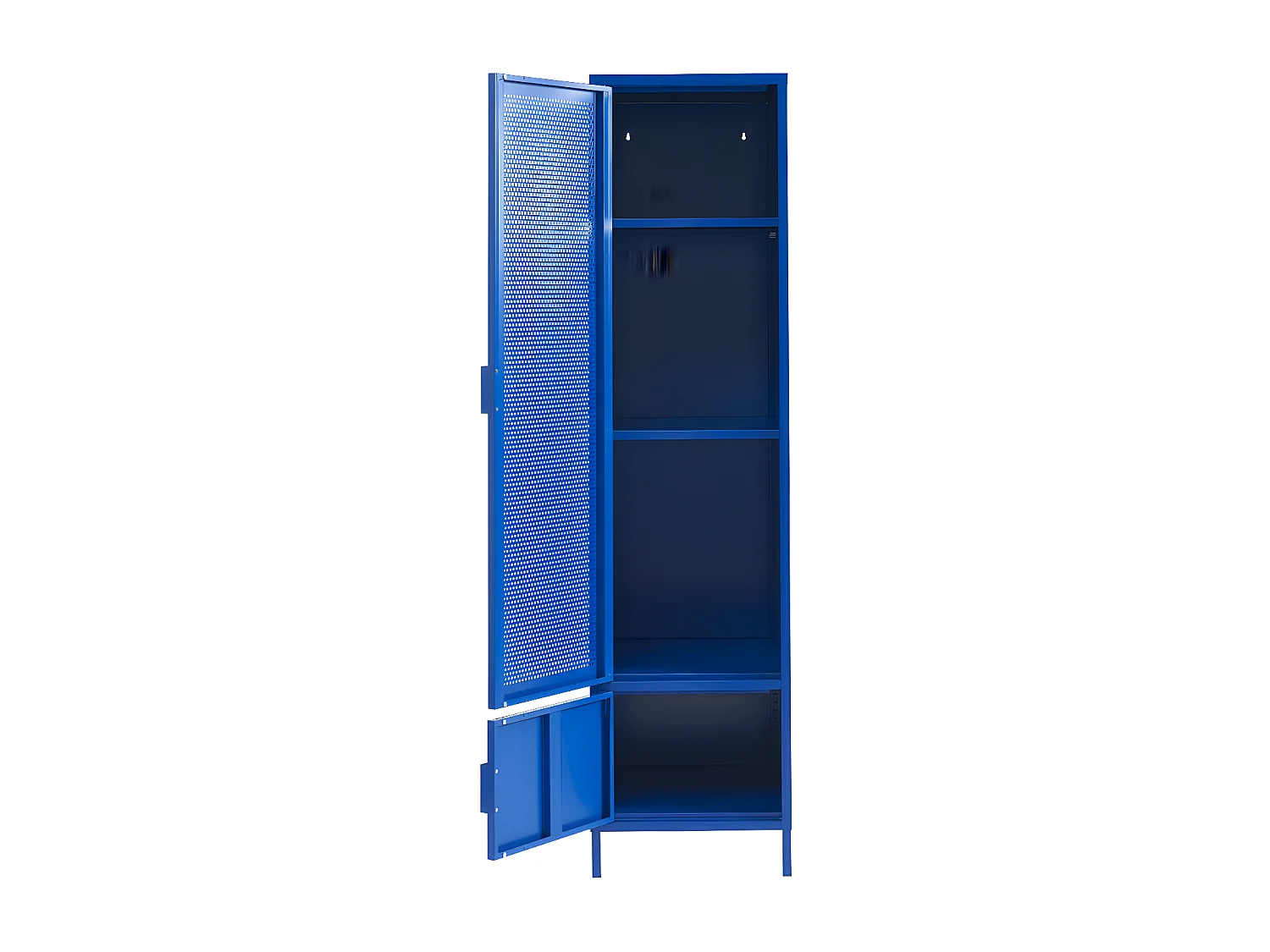 Nino - Colonne de rangement 2 portes en métal PANTONE H180cm - Bleu électrique