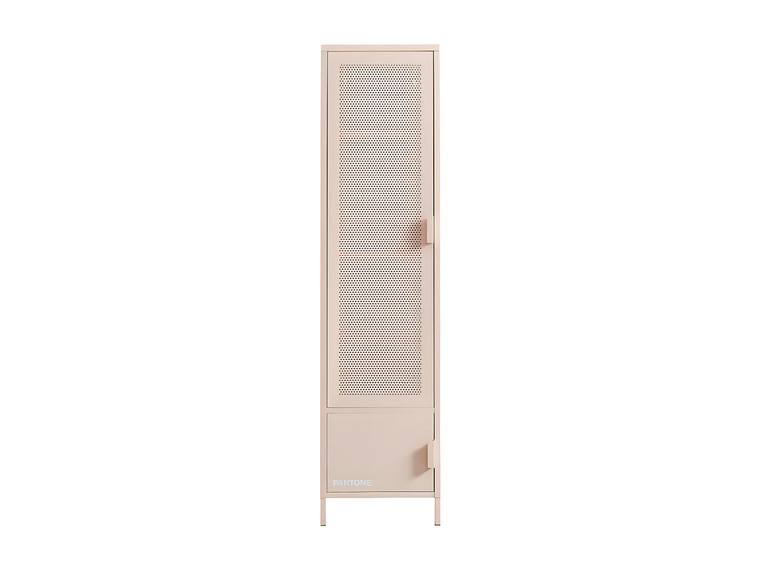 Nino - Colonne de rangement 2 portes en métal PANTONE H180cm - Rose blush