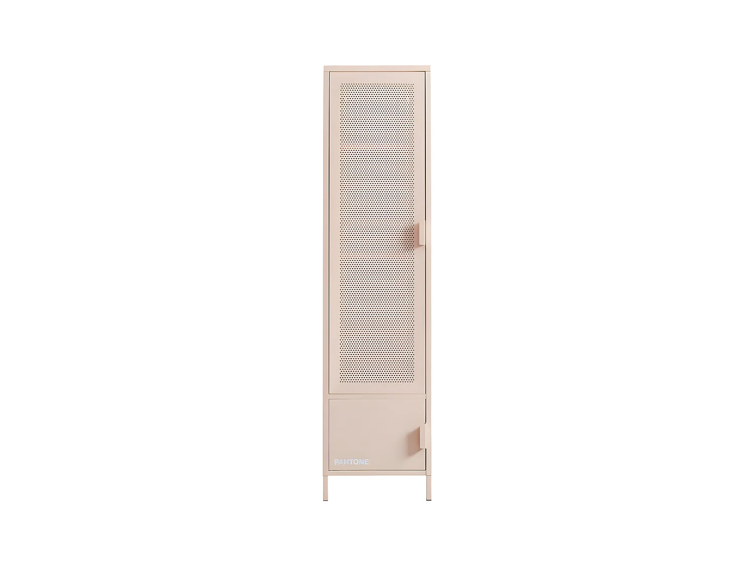 Nino - Colonne de rangement 2 portes en métal PANTONE H180cm - Rose blush
