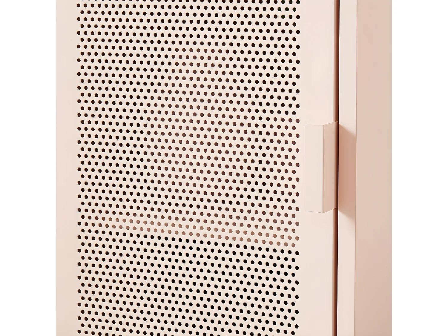 Nino - Colonne de rangement 2 portes en métal PANTONE H180cm - Rose blush