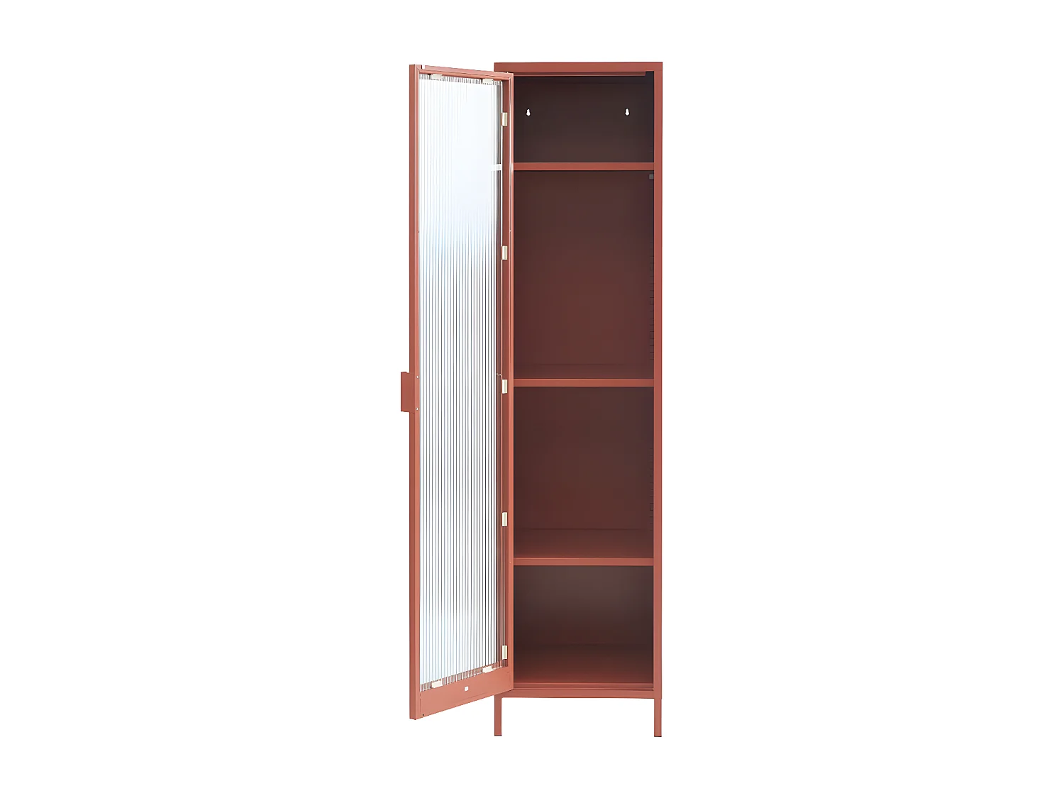 Nino - Colonne de rangement 1 porte en métal PANTONE H180cm - Terracotta