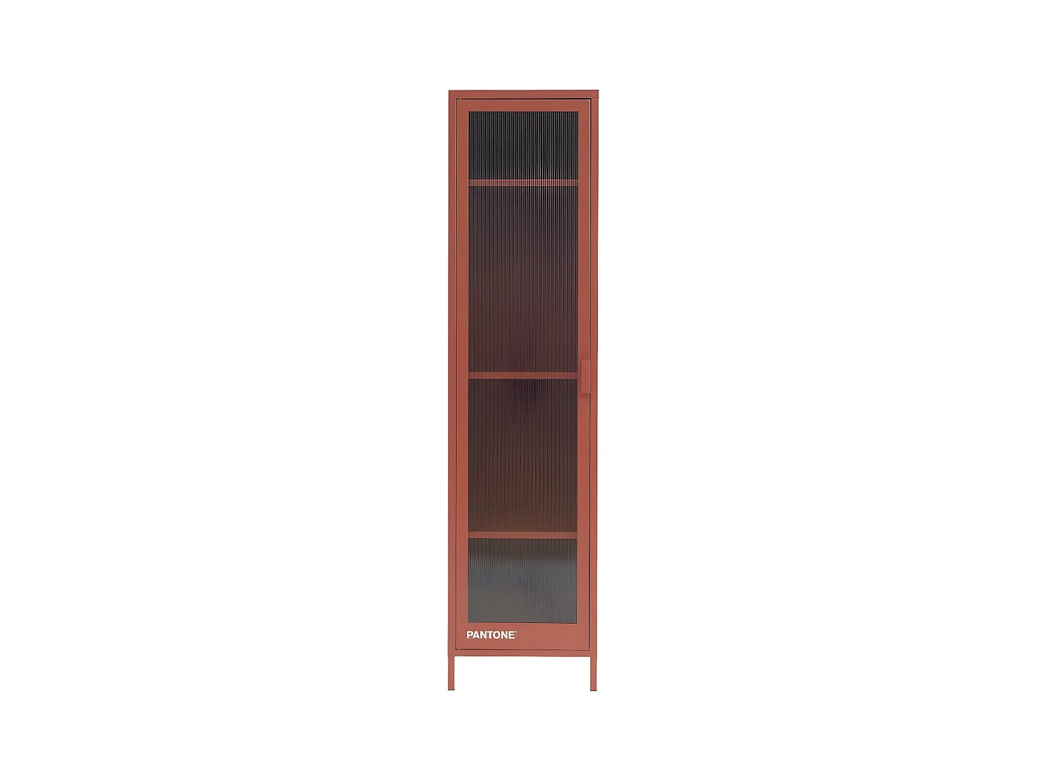 Nino - Colonne de rangement 1 porte en métal PANTONE H180cm - Terracotta
