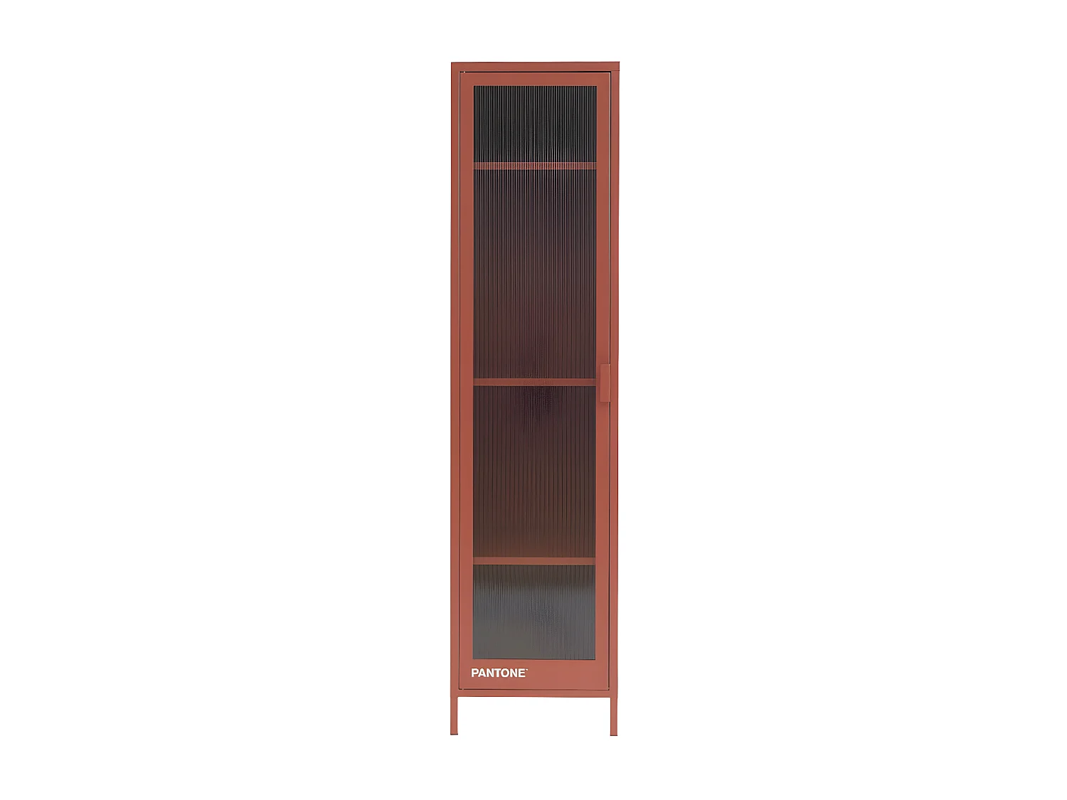 Nino - Colonne de rangement 1 porte en métal PANTONE H180cm - Terracotta