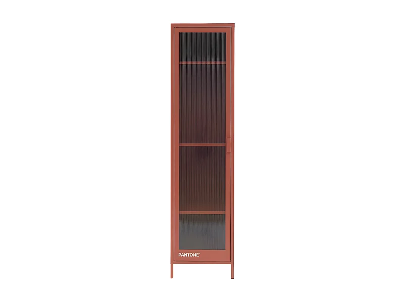 Nino - Colonne de rangement 1 porte en métal PANTONE H180cm - Terracotta