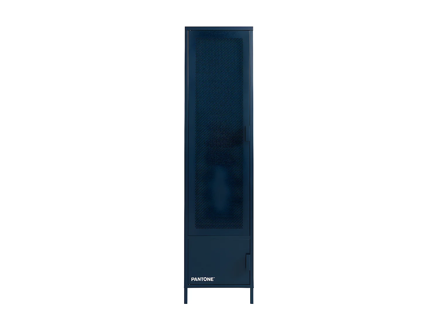 Nino - Colonne de rangement 2 portes en métal PANTONE H180cm - Bleu nuit