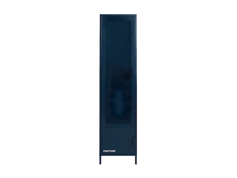 Nino - Colonne de rangement 2 portes en métal PANTONE H180cm - Bleu nuit