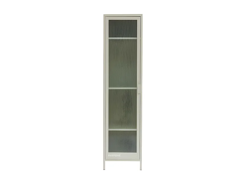 Nino - Colonne de rangement 1 porte en métal PANTONE H180cm - Beige
