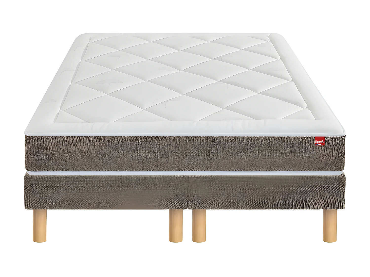 Bien-être 2 - Sommier tapissier 2x80x200cm : Couleur - Bronze