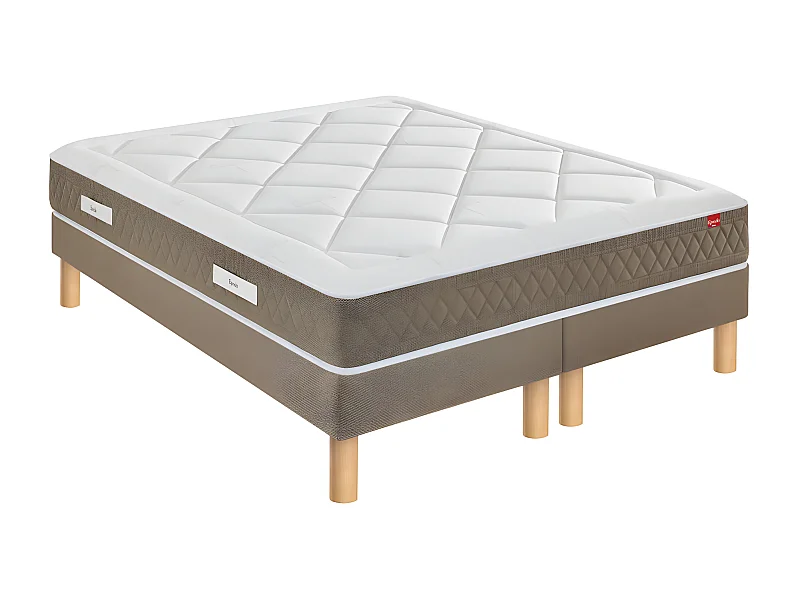 Bien-être 2 - Sommier tapissier 2x80x200cm : Couleur - Bronze