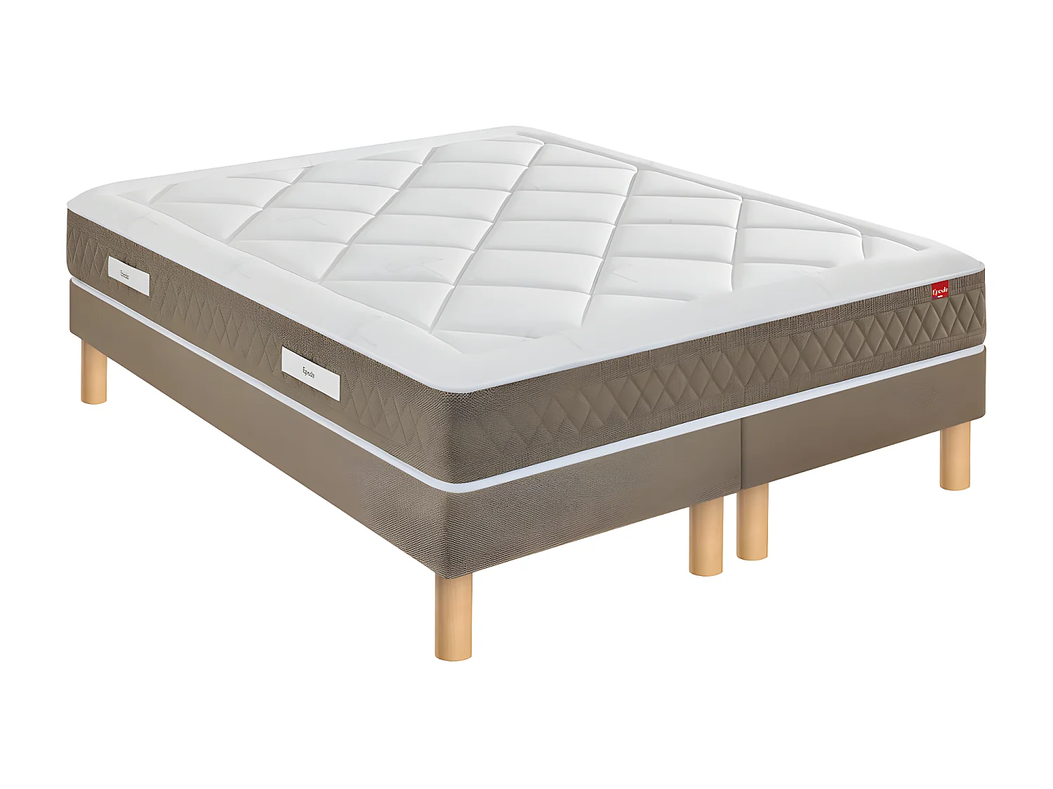 Bien-être 2 - Sommier tapissier 2x90x200cm : Couleur - Bronze