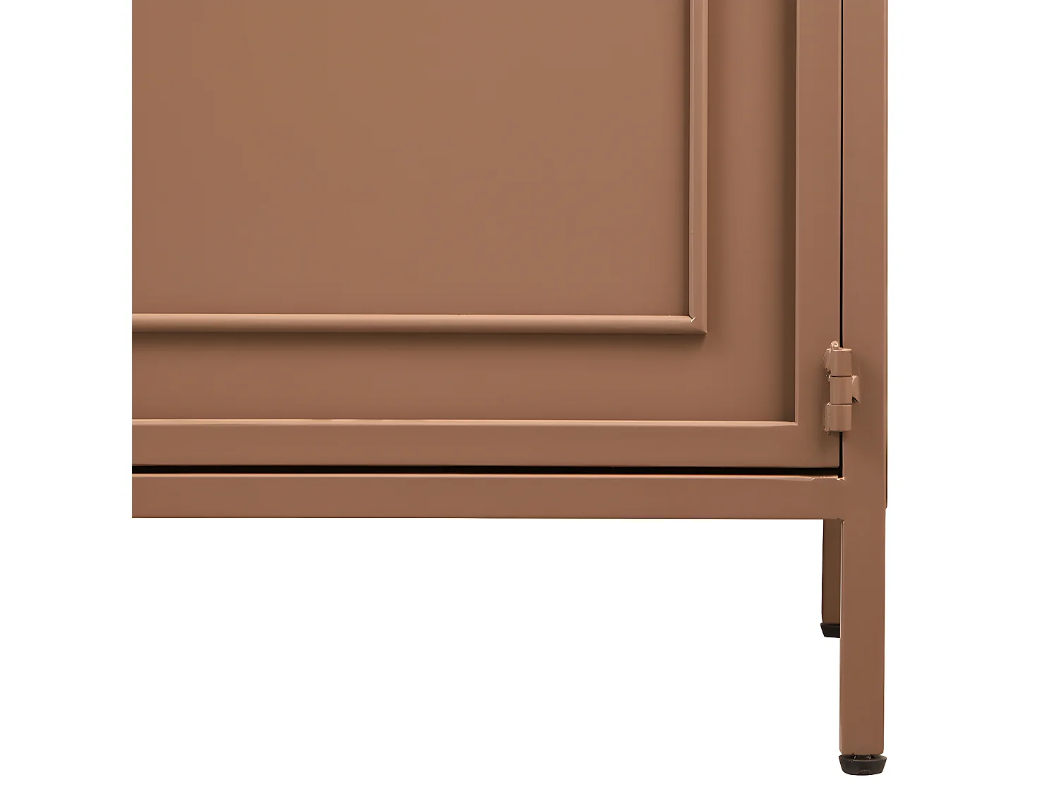 Ronja - Vaisselier 2 portes en verre et métal H189cm - Marron