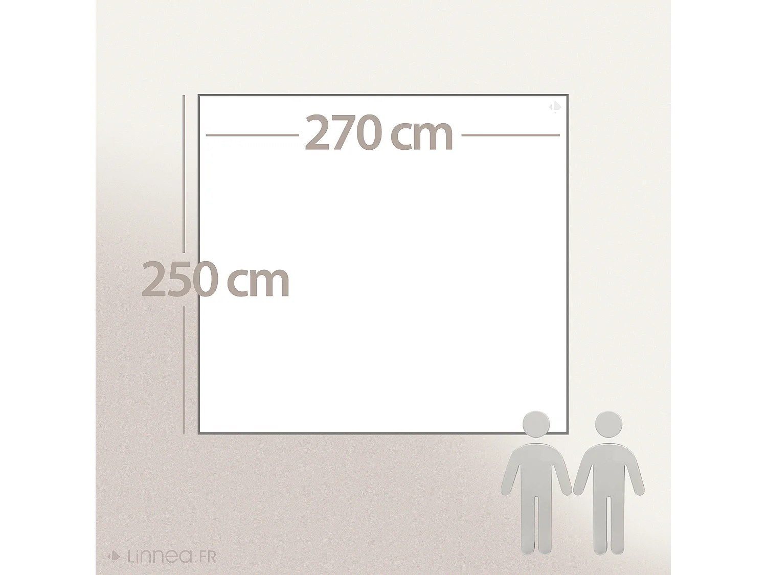 Dessus de lit 270x250 cm en coton lavé SEVILLE gris bronze