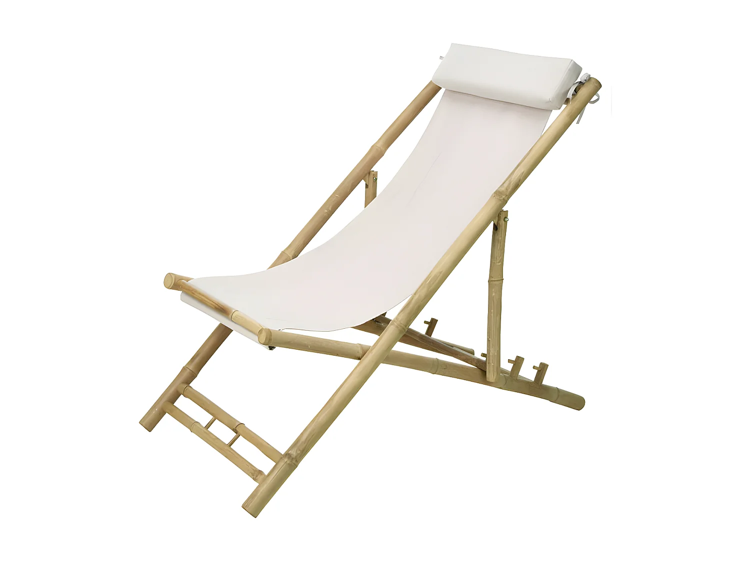 Chilienne bambou avec appui tête écru Ambiance