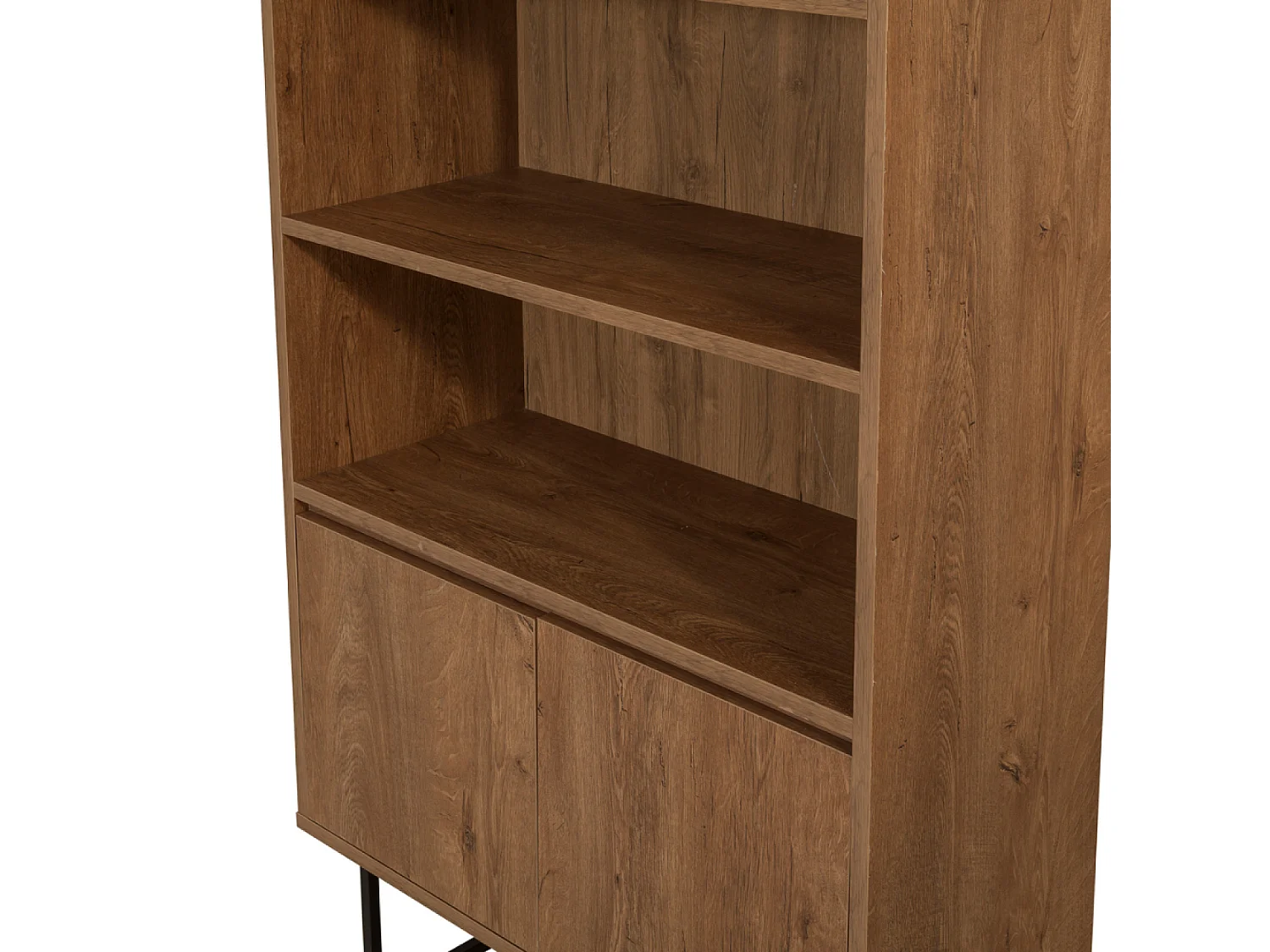 Libreria industriale in legno e nero HAYE