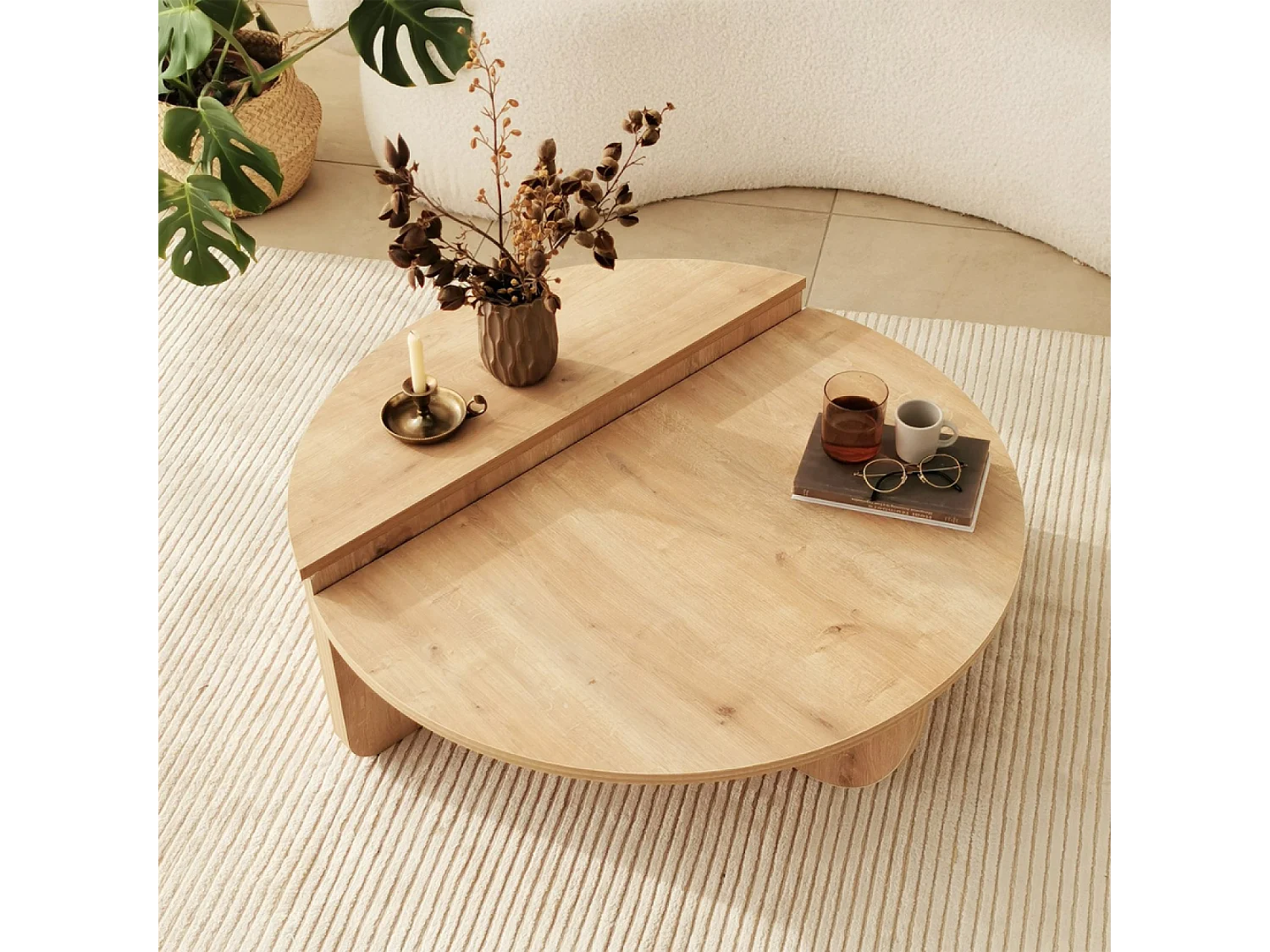 Mesa de centro redonda de diseño CARLOW