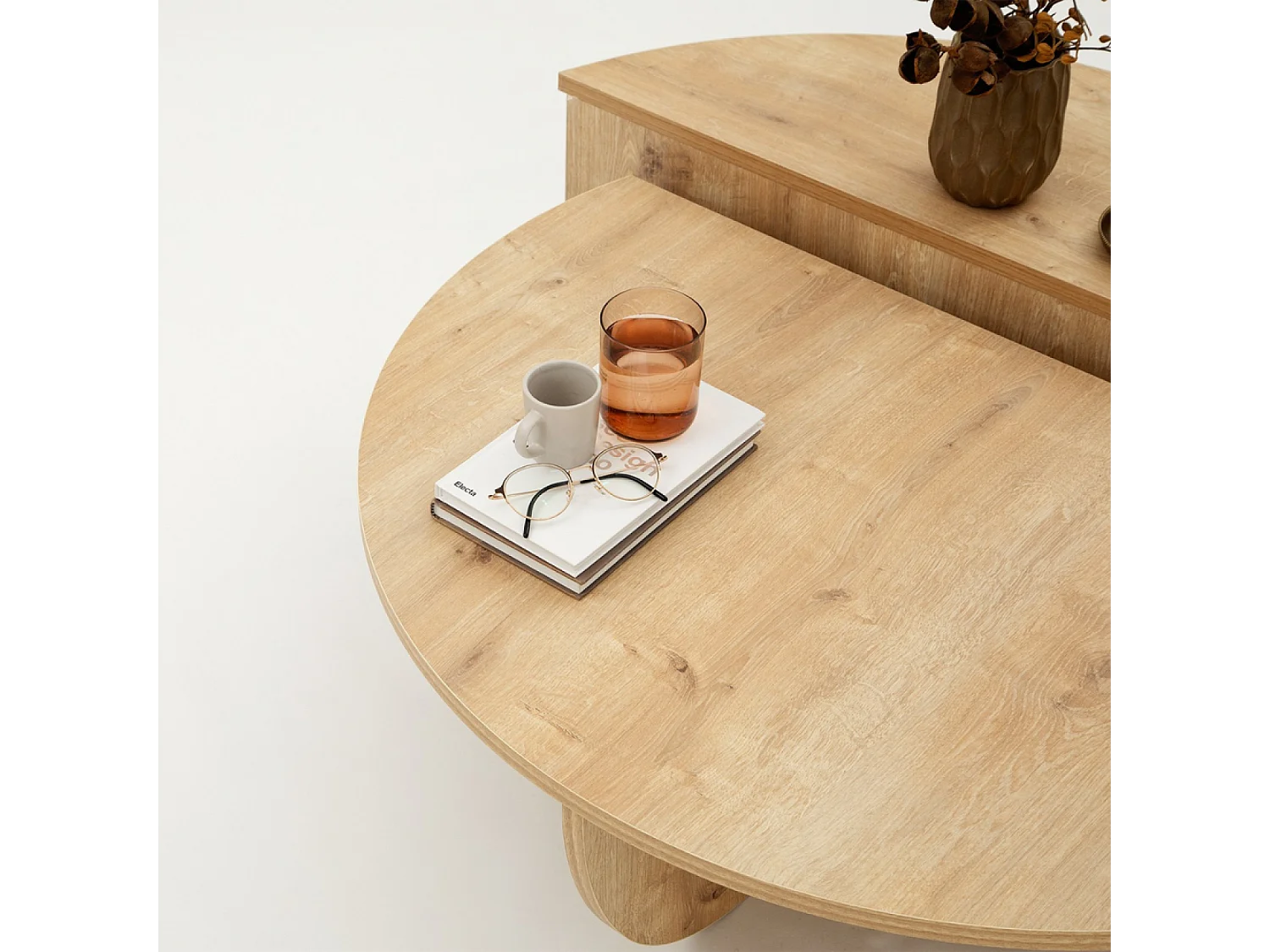 Mesa de centro redonda de diseño CARLOW