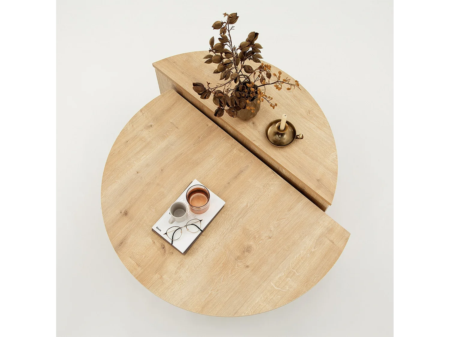 Table basse ronde design en bois CARLOW