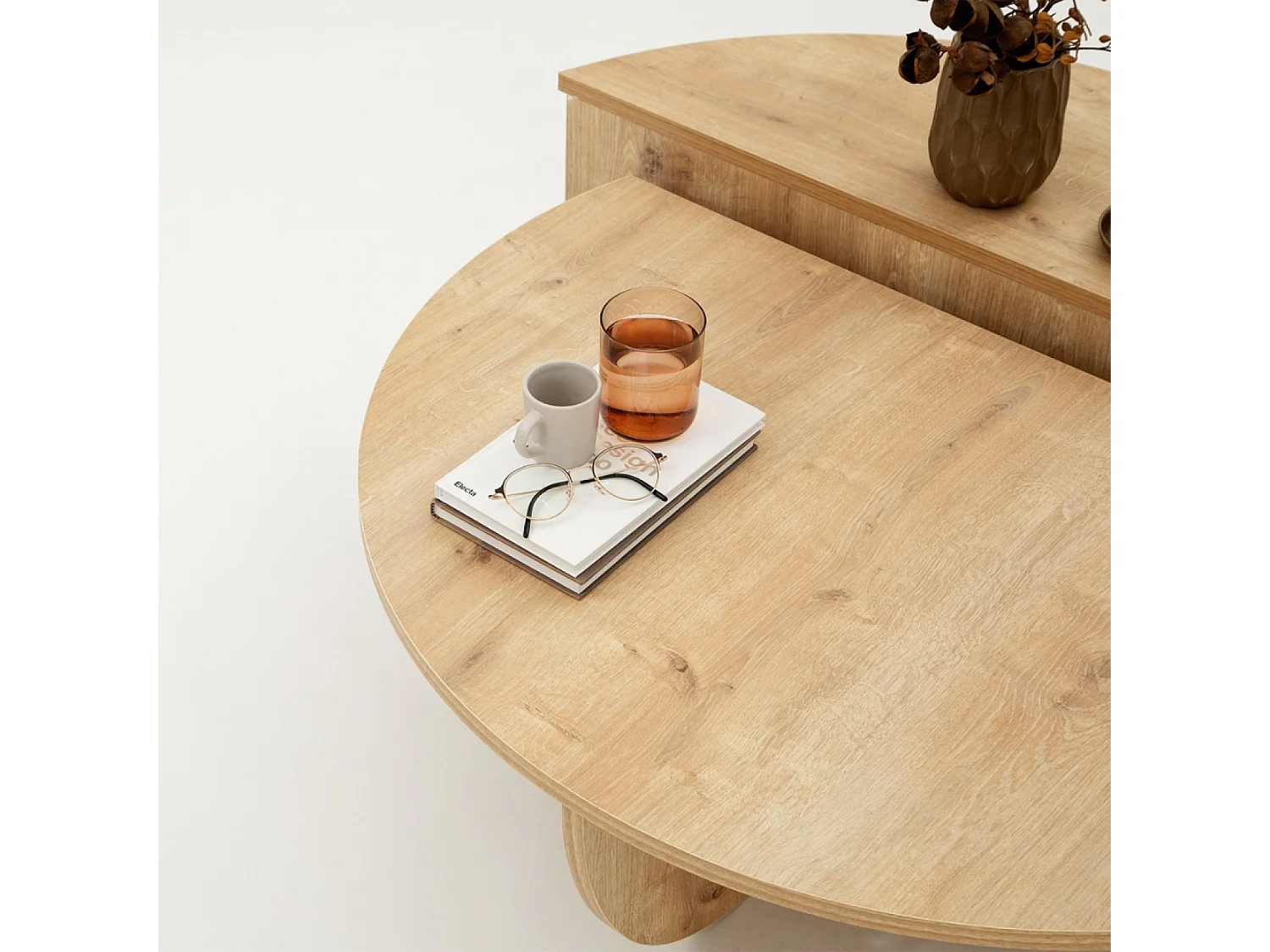 Table basse ronde design en bois CARLOW