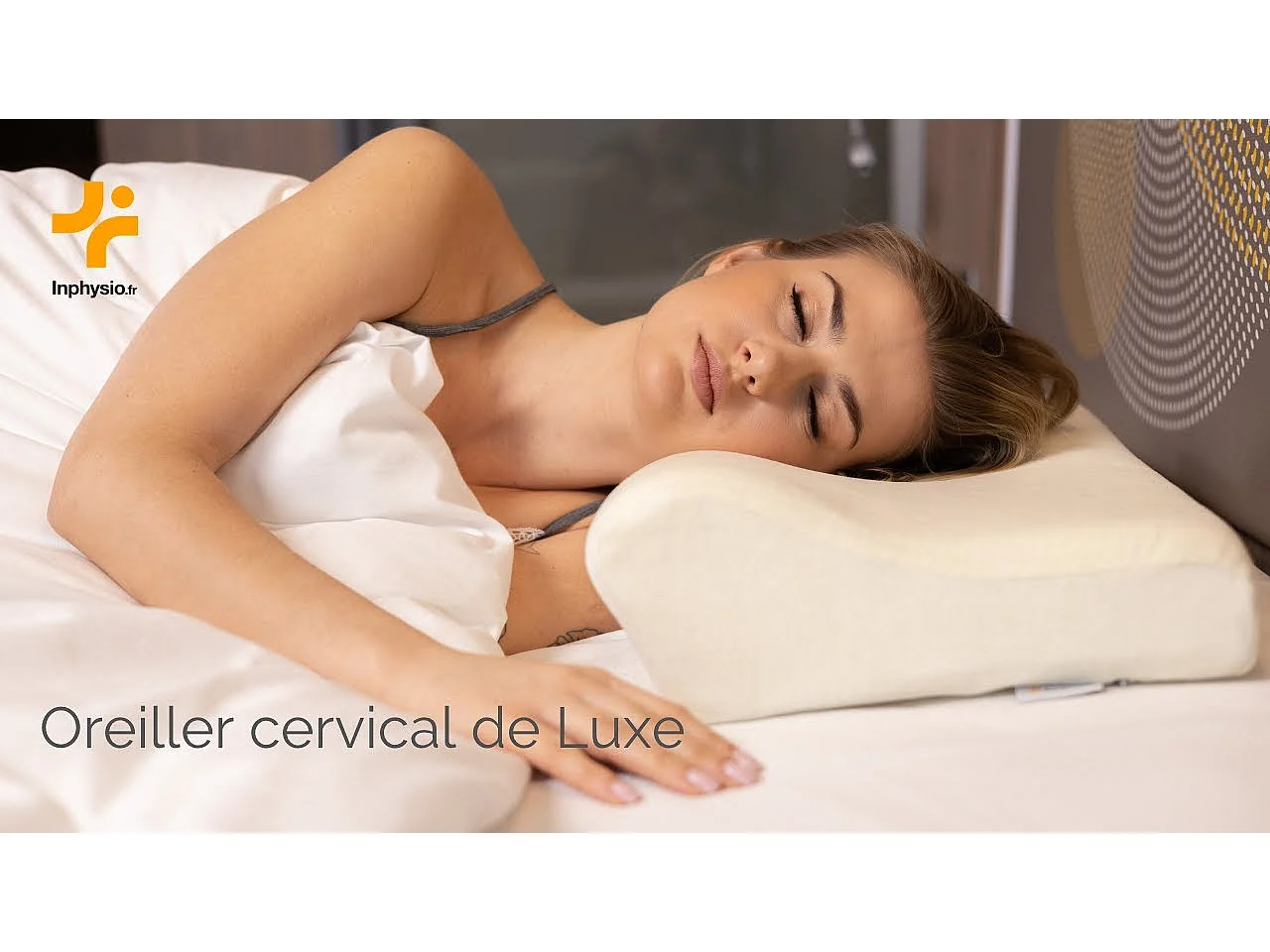 Oreiller Ergonomique DE LUXE avec taie d'oreiller rafraîchissante ICE FraîcheTouch 60x35x12 x3 Taies d’Oreiller