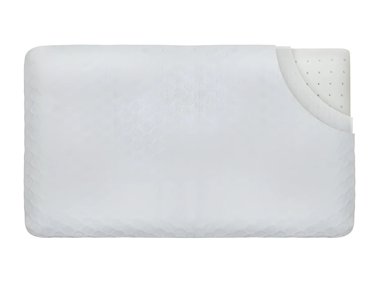 Oreiller Enfant Respirant en Tissu de Bambou 50x30x5,5 avec taie en bambou supplémentaire INPHYSIO