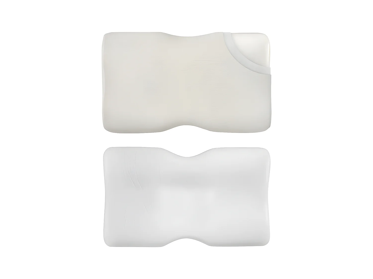 Oreiller Ergonomique Cervical avec taie d'oreiller rafraîchissante ICE FraîcheTouch - 60x35x12 - DUO PREMIUM