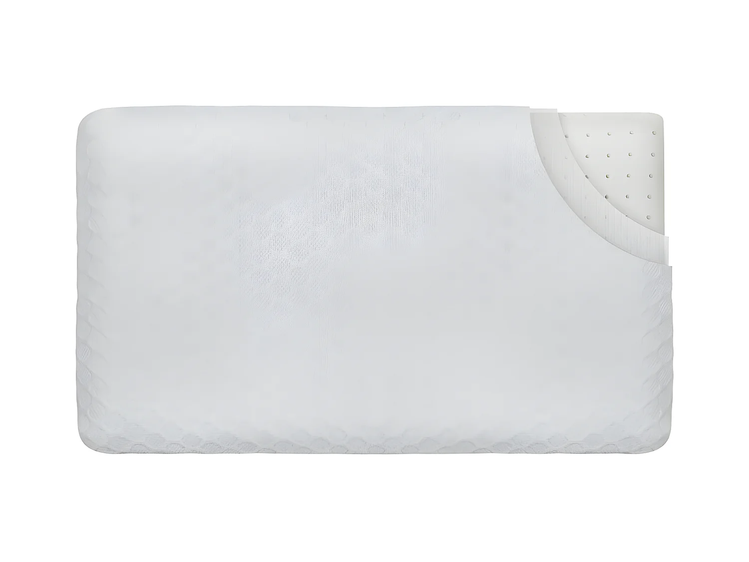 Lote de 2 almohadas infantiles transpirables de tejido de bambú 50x30x5,5 INPHYSIO