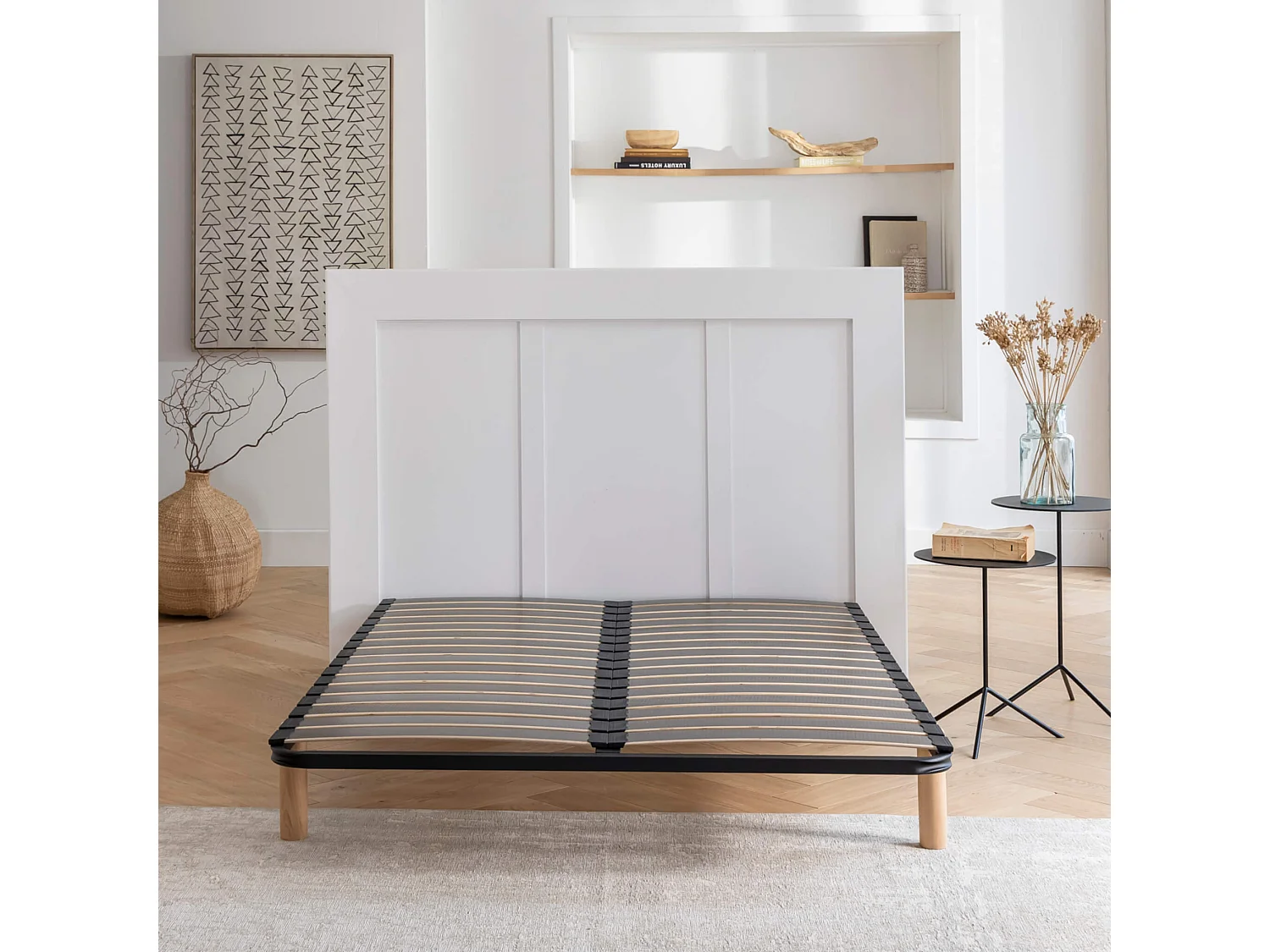 Cadre à lattes resserrées compatible matelas ressorts - SOMEO 140x190