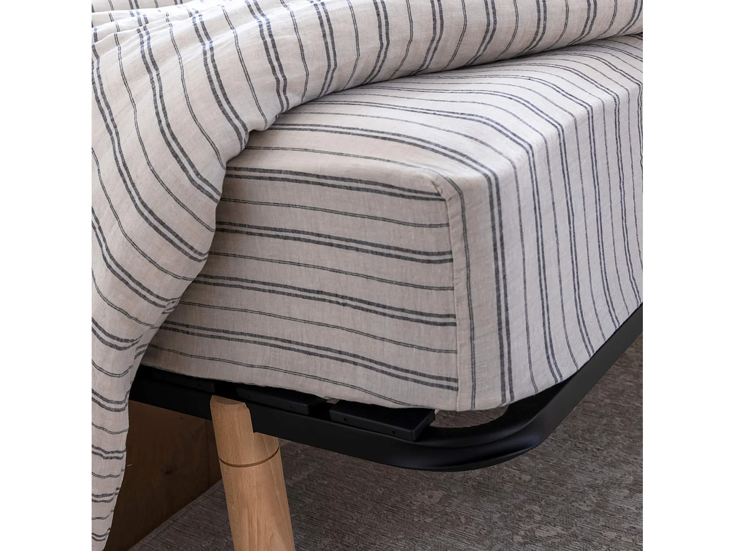 Cadre à lattes resserrées compatible matelas ressorts - SOMEO 2x80x200