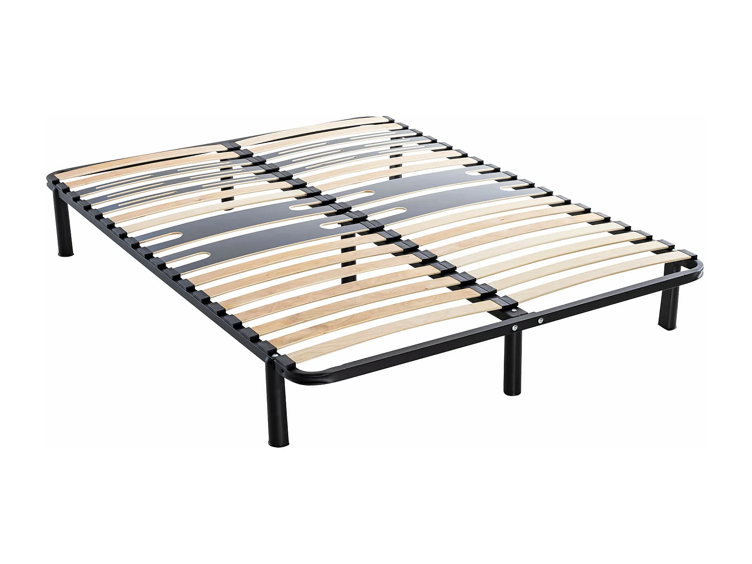 Sommier cadre à lattes métal en kit 5 zones morphologiques - SOMEO 160x200