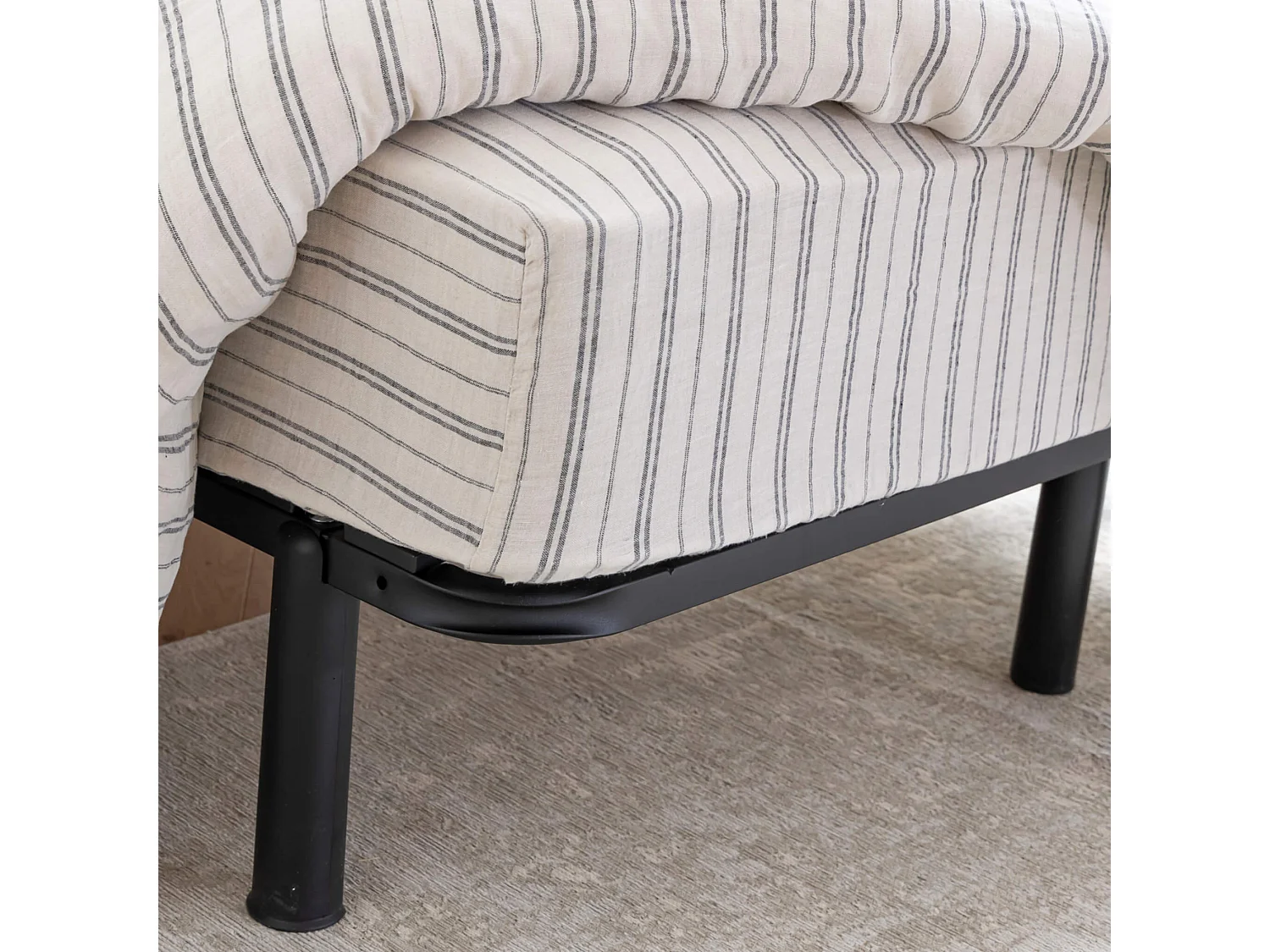 Sommier cadre à lattes métal en kit 5 zones morphologiques - SOMEO 160x200