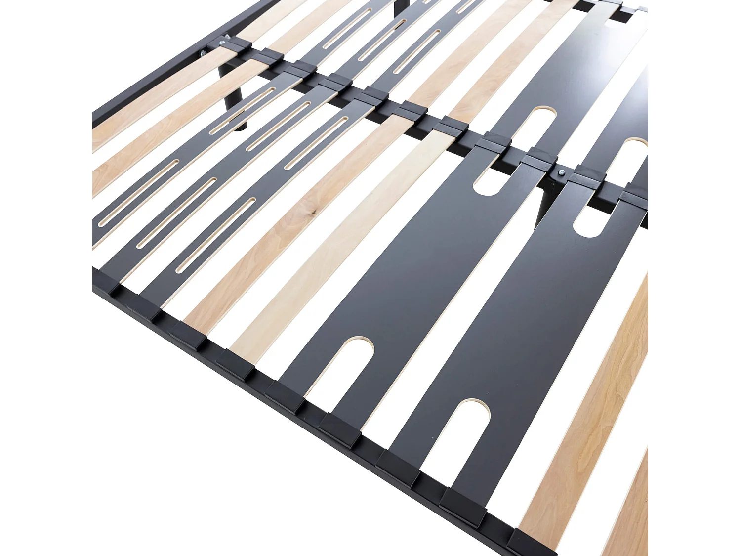 Sommier cadre à lattes métal en kit 5 zones morphologiques - SOMEO 160x200