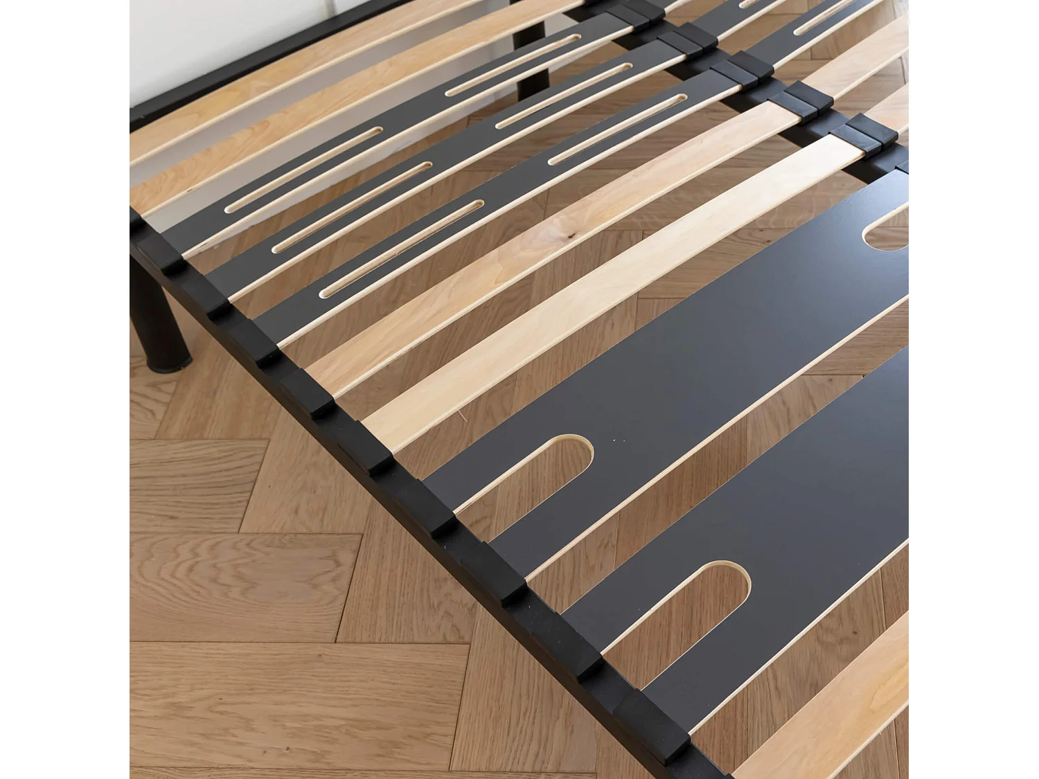 Sommier cadre à lattes métal en kit 5 zones morphologiques - SOMEO 160x200