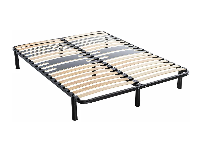 Sommier cadre à lattes métal en kit 5 zones morphologiques - SOMEO 160x200