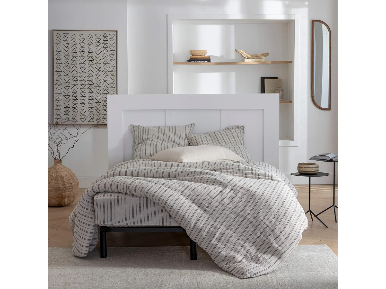 Sommier cadre à lattes métal en kit 5 zones morphologiques - SOMEO 90x190